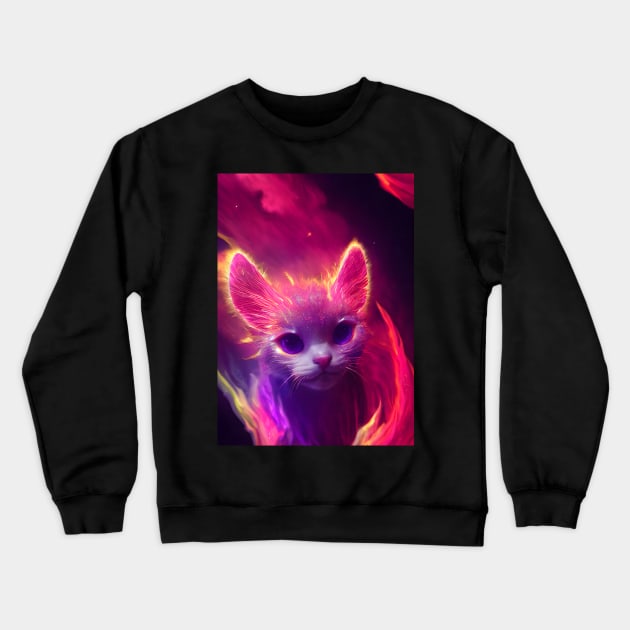 Space Cat Nyabula Rift Fiend - Mochi Crewneck Sweatshirt by Dream of Bunnies